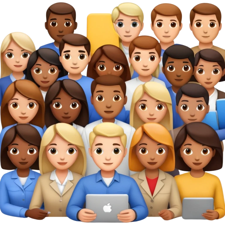 People working together on a project emoji