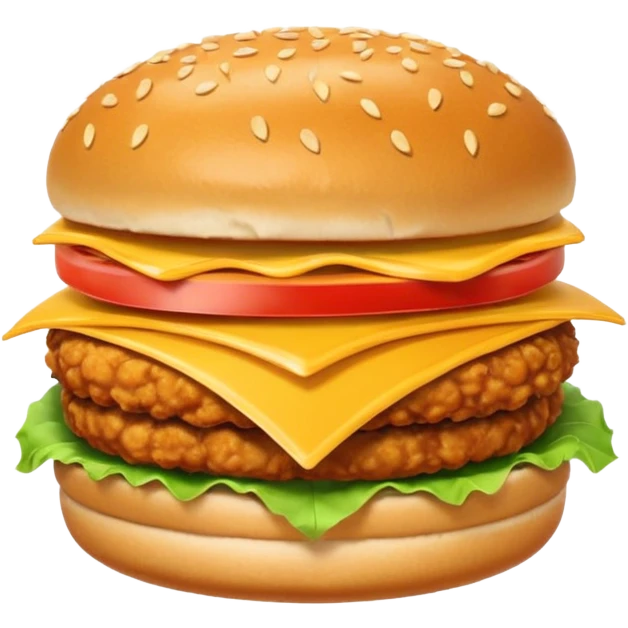 Fried chicken burger emoji