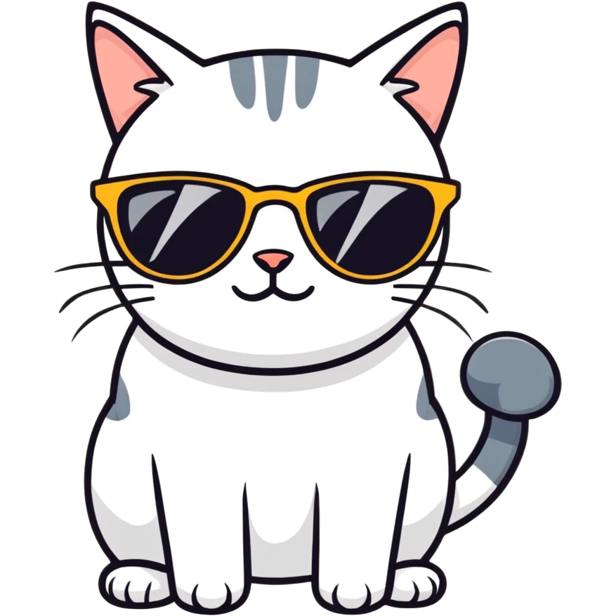 Cat with sunglasses emoji