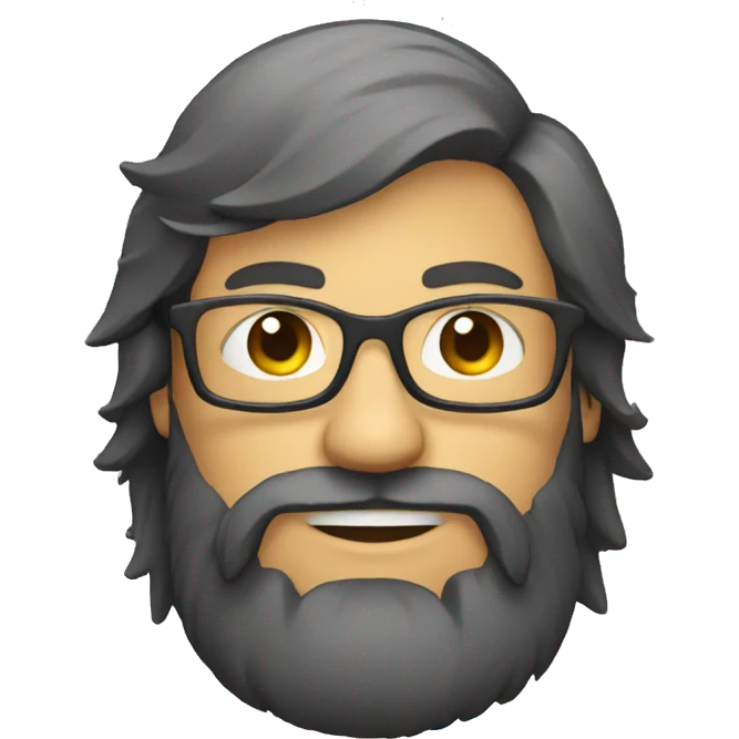 bearded developer with glasses and a mullet emoji
