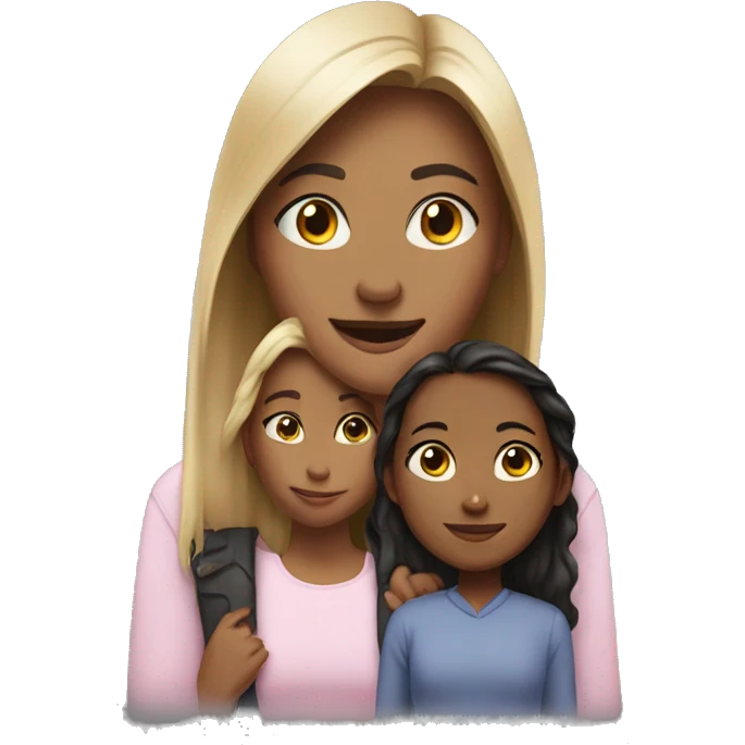 Mothere with 11 year old daughter emoji