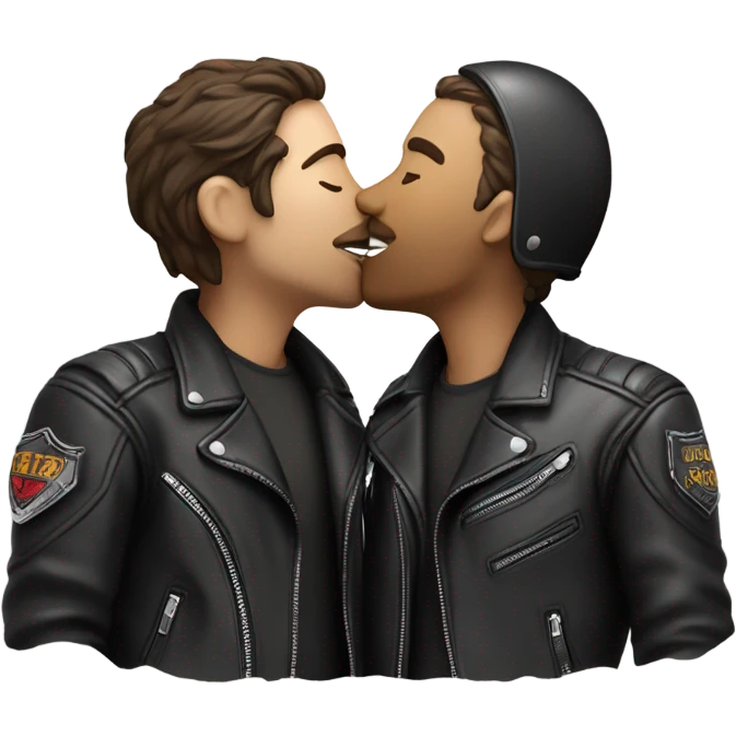 Biker kiss s emoji