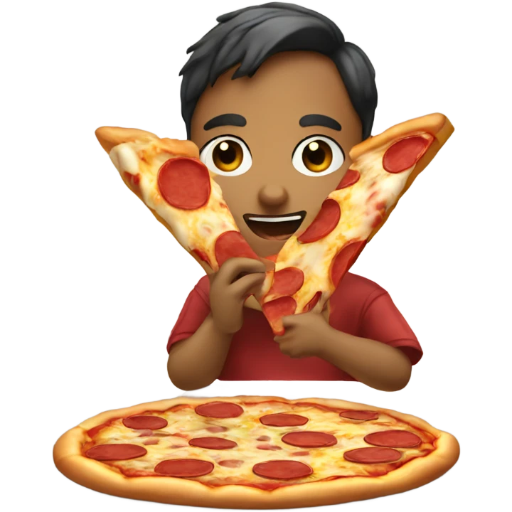 Pizza eating pizza  emoji