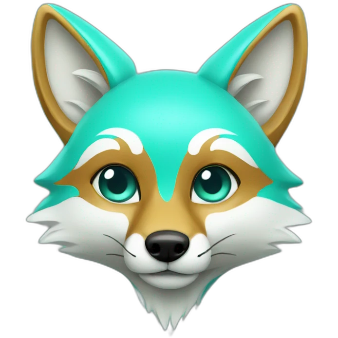 Turquoise fox emoji