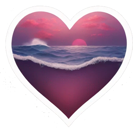 Heart ocean emoji