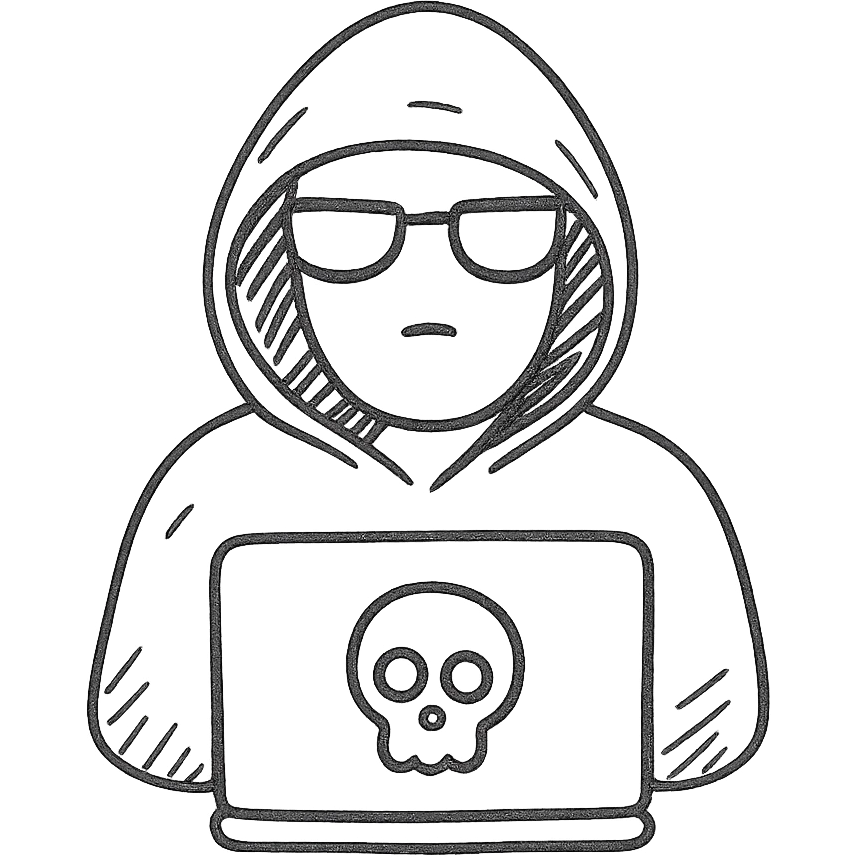 hacker in dark clothing emoji