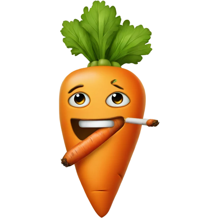 Carrot smoking emoji