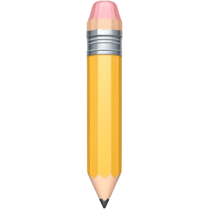 Pencil icon in chibi style, pastel colors emoji