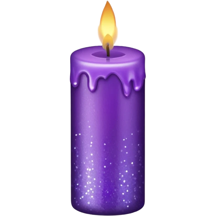 glitter purple candle emoji