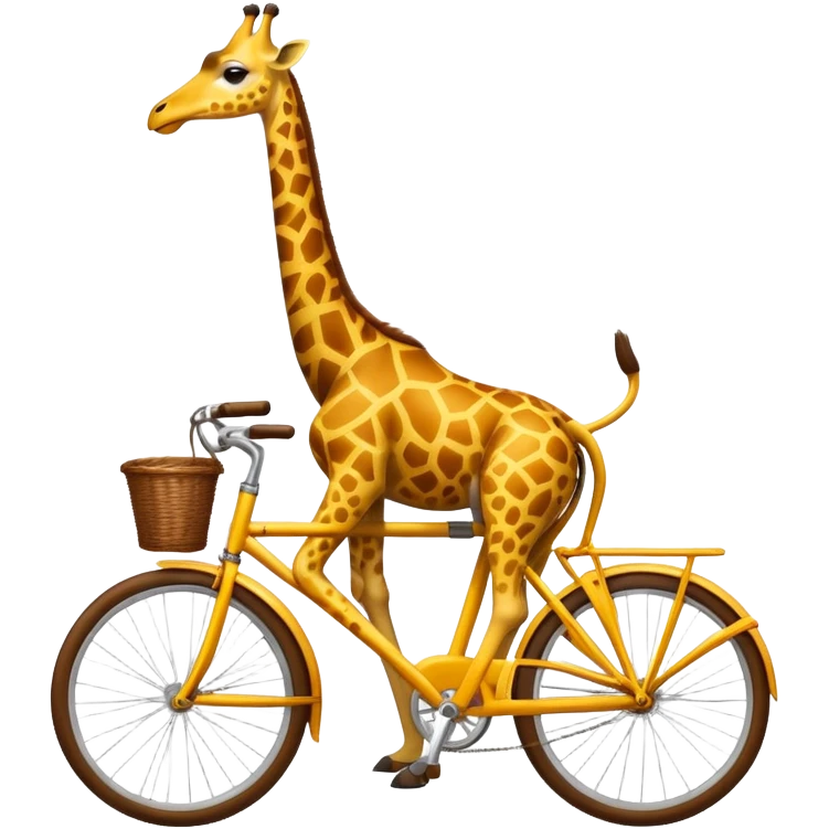 Giraffe on a bicycle emoji