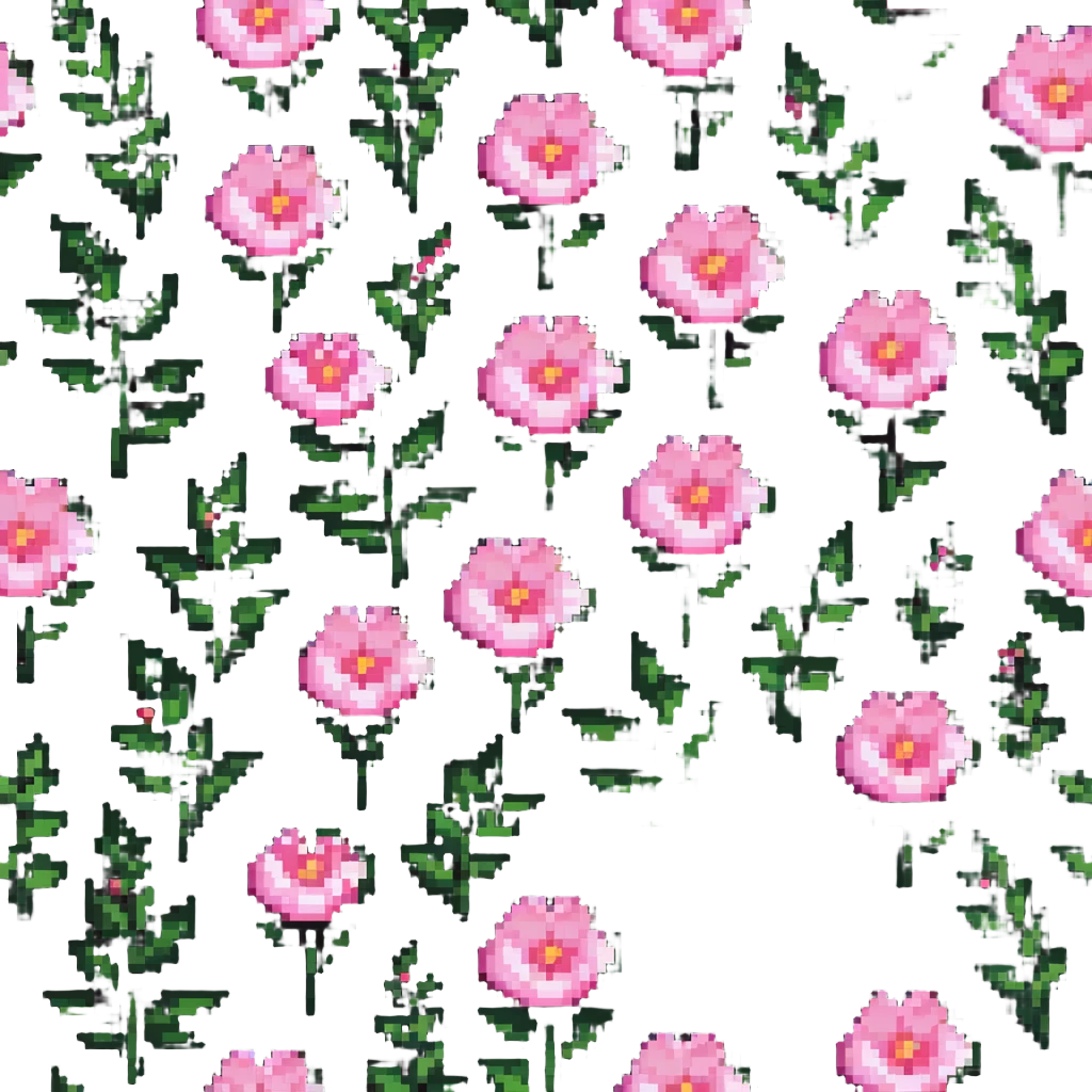 unrealistic pink flower emoji