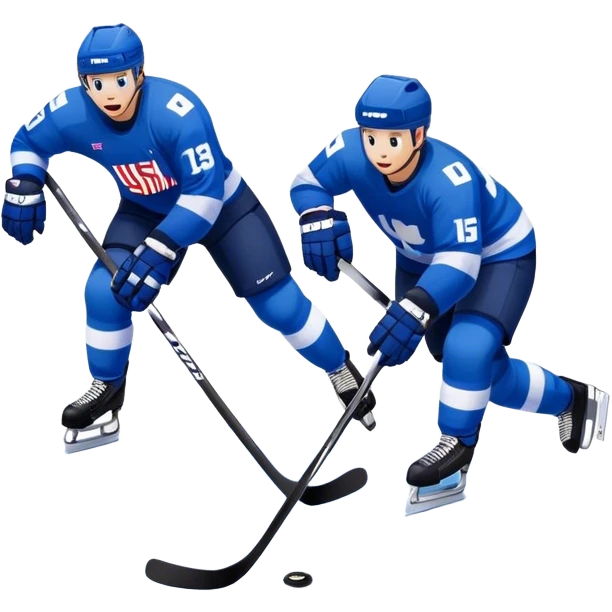 USA versus Finland hockey emoji