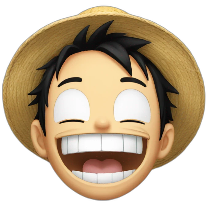 Luffy drop One Piece laughing emoji