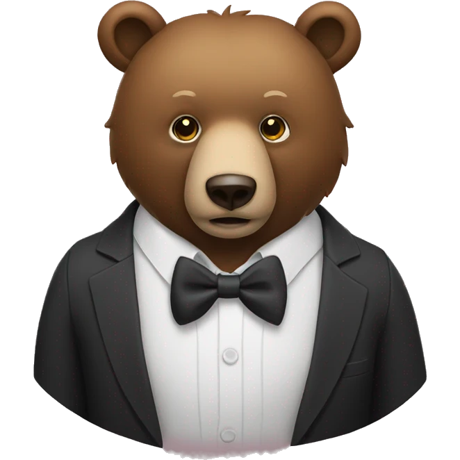 A bear with a bow tie emoji