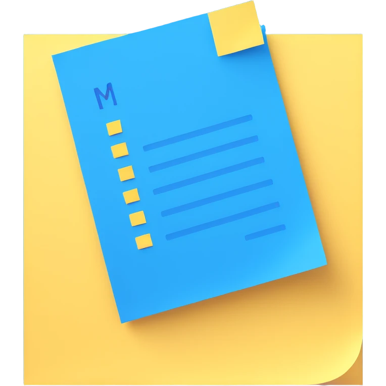 blue exam paper emoji