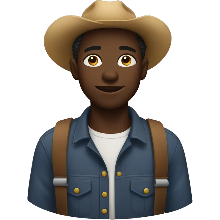black farm boy emoji