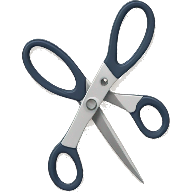 Two pairs of scissors that are open facing one another, but not touching emoji