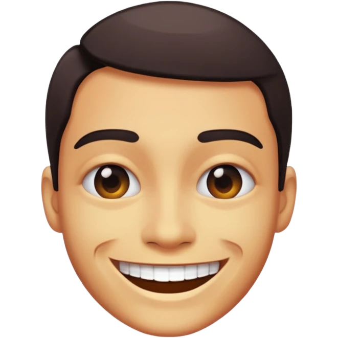 smiling glitchy distorted emoji