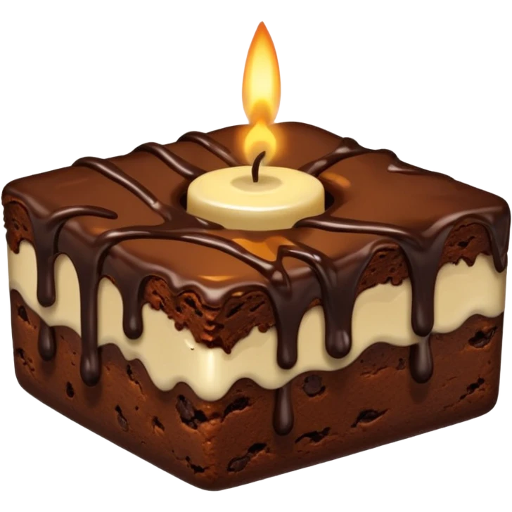 Brownie candle emoji
