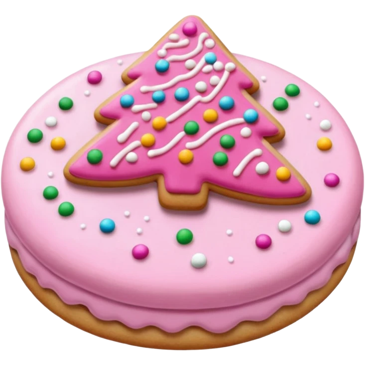 Natale rosa, biscotti estetico  emoji