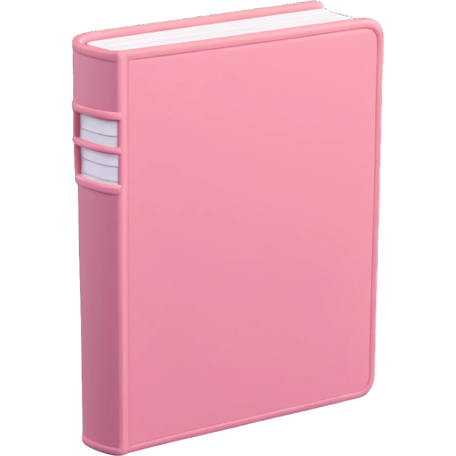 soft pink book closed emoji