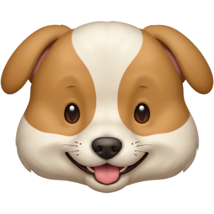 Head of a dog, smiling with closed mouth, no tongue showing
 emoji