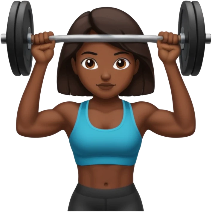 Mexican Girl lifting weights emoji