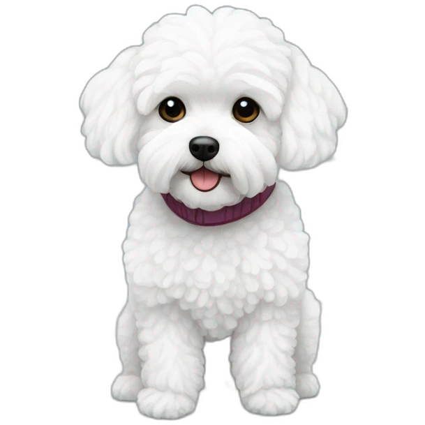 white maltipoo in the winter emoji