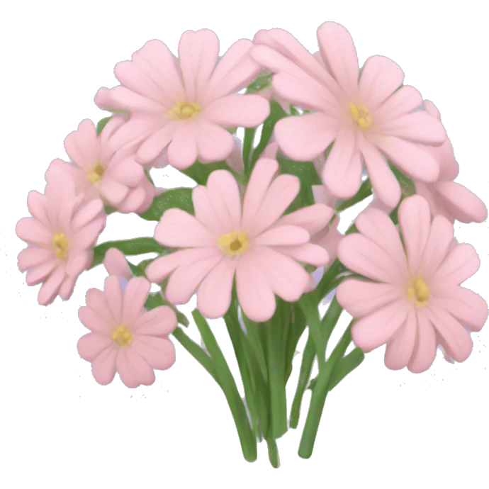 pastel pink wildflower bouquet emoji