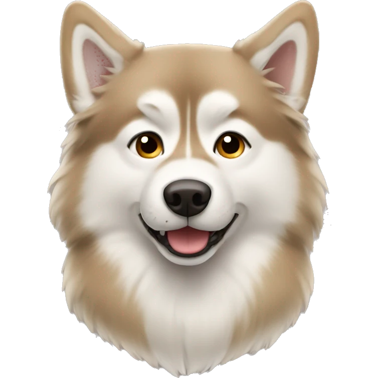 Light brown fluffy husky  emoji