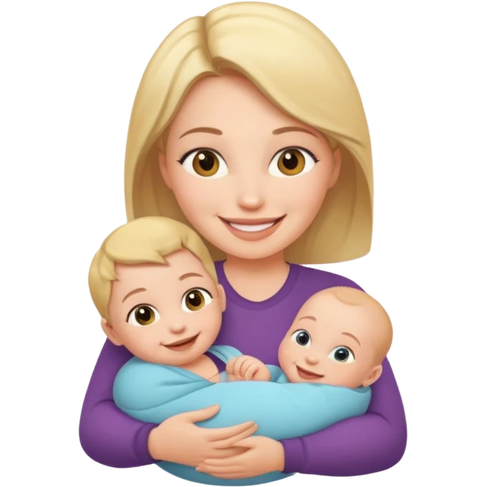 single mother with a baby emoji