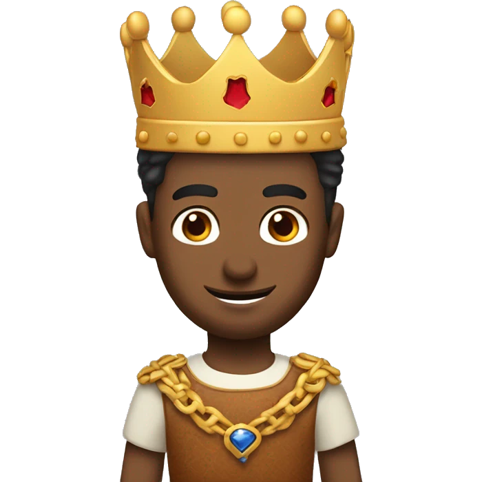 Dos amigos con una corona de rey emoji