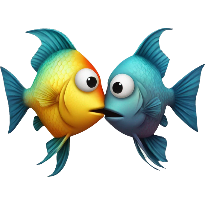 2 perches fish kissing emoji