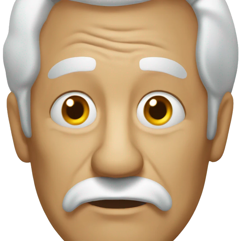 Sardonic old man portrait emoji