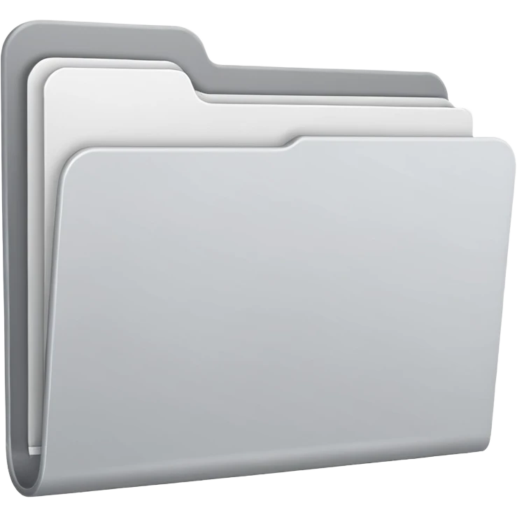 white and gray folder empty emoji