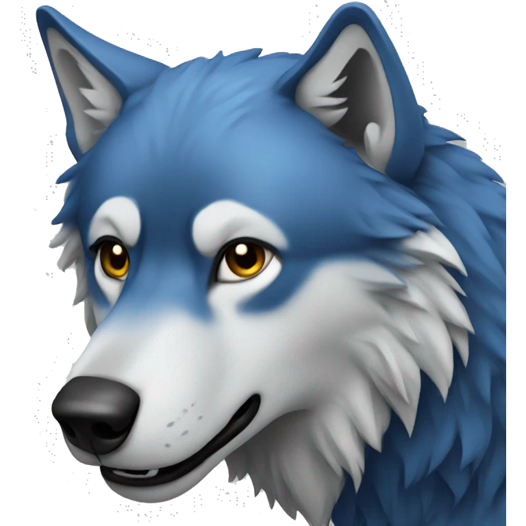 wolf blue emoji