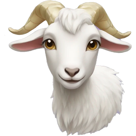 Goat with mermaid tail emoji