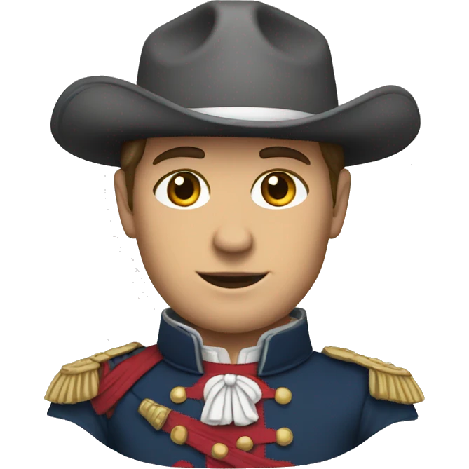an american colonist, white skin, wearing a traditional uniform emoji