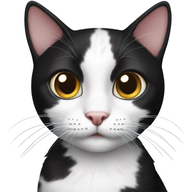 Black and white cat with spots emoji