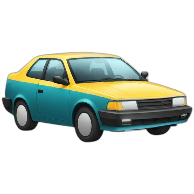 Car with sunglasses emoji