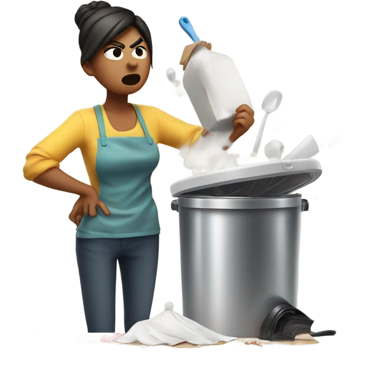 angry person giving up cooking emoji