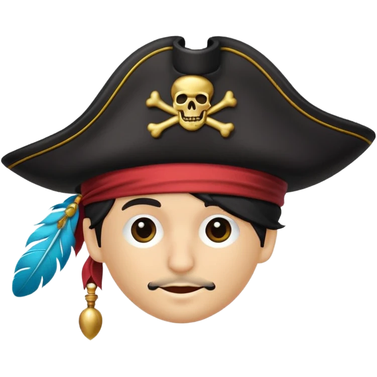 pirate hat with feather emoji