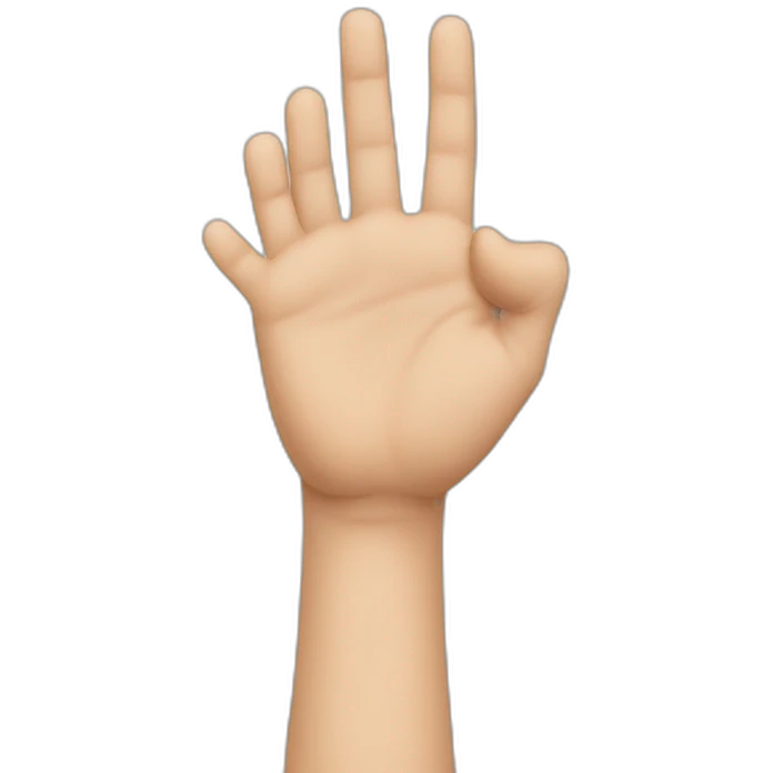 Little finger unfolded and all other fingers folded emoji