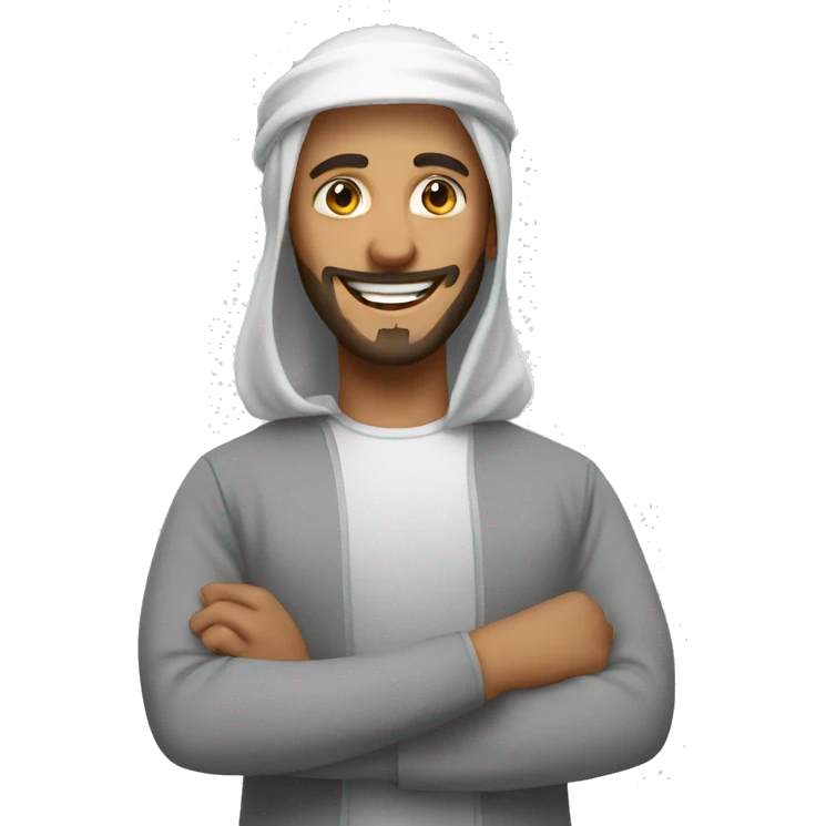 Very happy muslim emoji