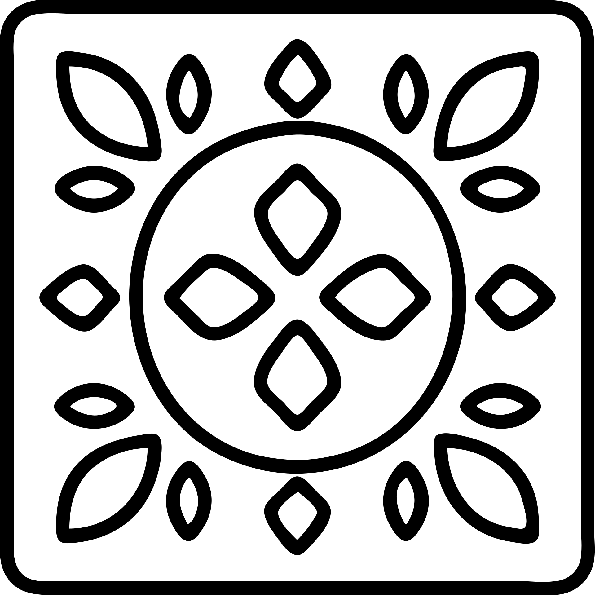 stencil pattern in boho style emoji