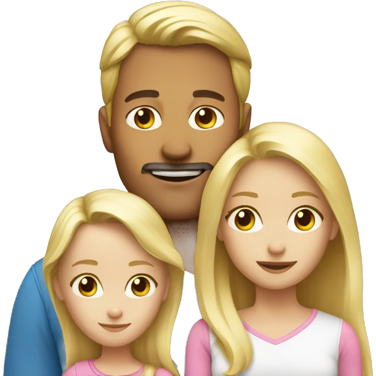 Family 2 fathers blond and blonde girl emoji