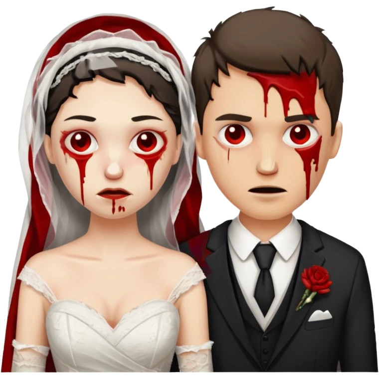 bride and groom ripped in half emoji