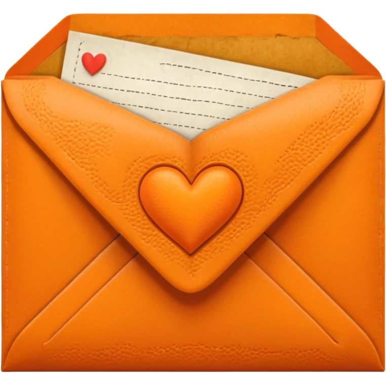 Orange love letter emoji