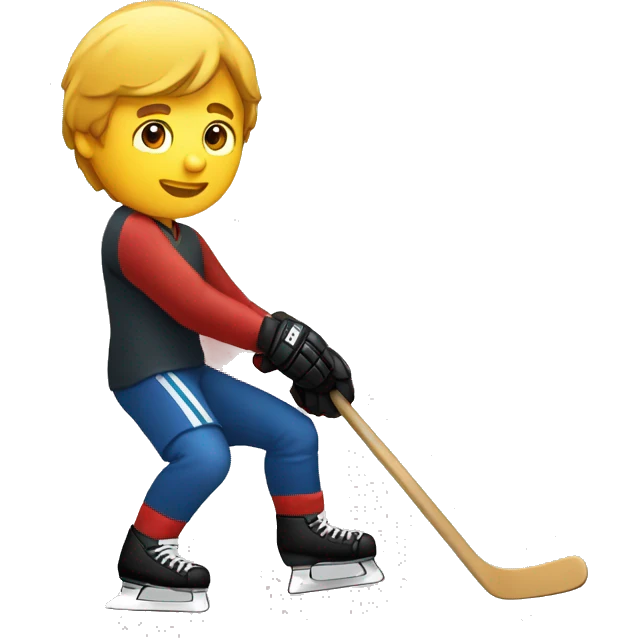 Papa jugando al Hockey emoji