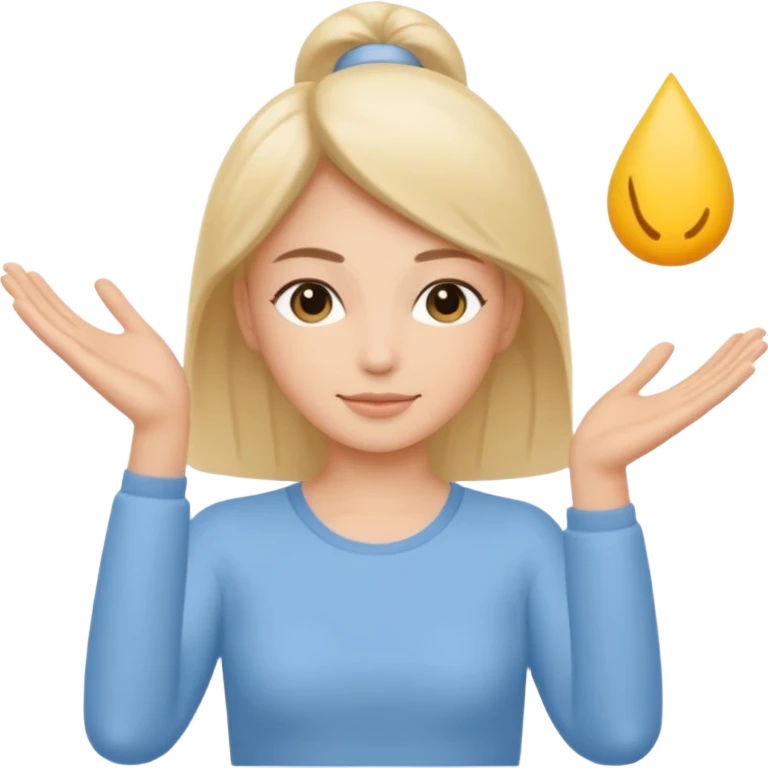 Minimal emoji representing reduced facial puffiness, soft hand gesture shaping the face contour, balanced and natural appearance, wellness-focused, simple and easy to understand
 emoji